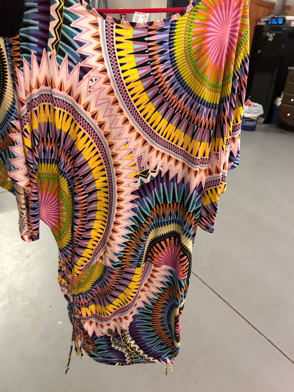 Lascana Vibrant Geometric Sunburst Shift Dress - Multicolor - Picture 3 of 6